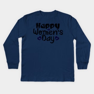 Happy Women's Day 8th march Kids Long Sleeve T-Shirt